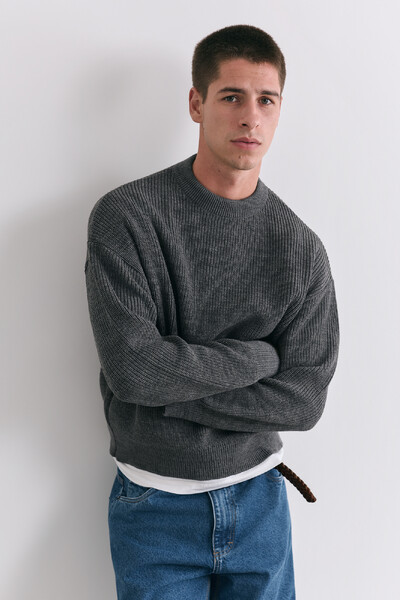 Foto Tricot Boxy Grey Melange