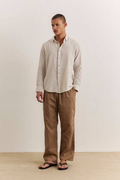 FotoCamisa Manga Longa Linen Naturel