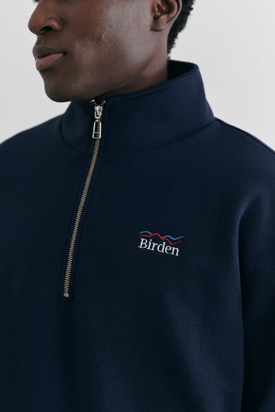 FotoMoletom Quarter Zip Peaks Navy