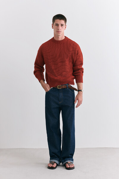 Foto Tricot Boxy Terracota