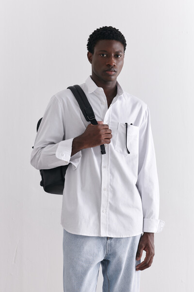 FotoCamisa Manga Longa Oxford White