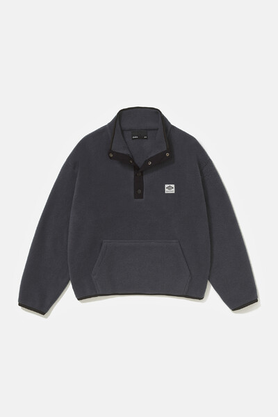 Foto Fleece Button Pullover Graphite