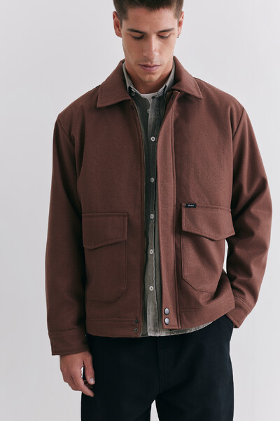FotoJaqueta Harbor Wool Cognac