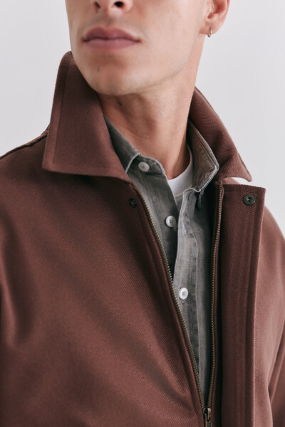 FotoJaqueta Harbor Wool Cognac