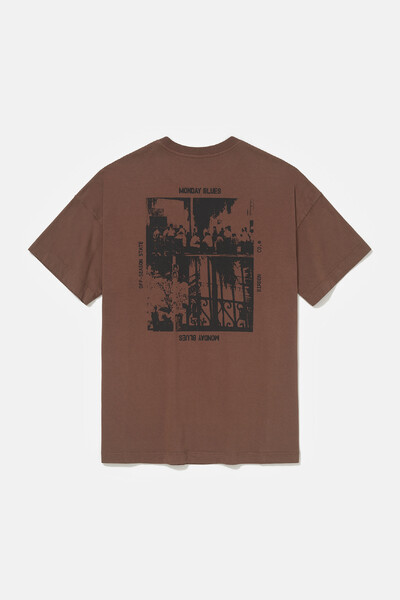 Foto Camiseta Boxy Monday Blues Chocolate