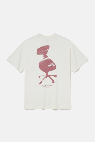 Foto Camiseta Boxy Flat Days Off-White