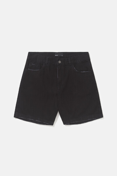 Foto Walkshort Jeans Wide Stonewashed Black