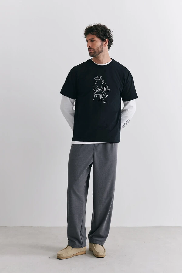Camiseta Boxy Late Talk