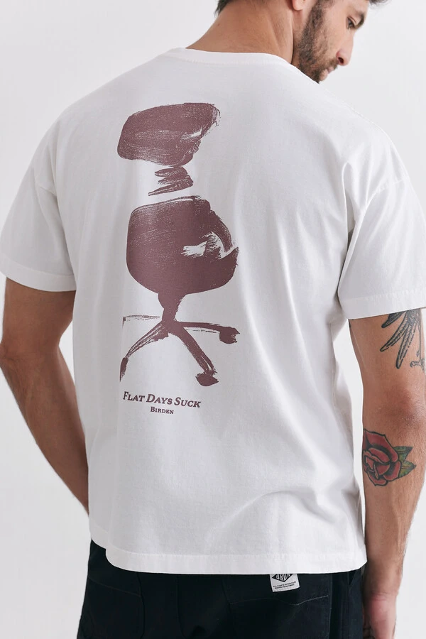 Camiseta Boxy Flat Days Off-White