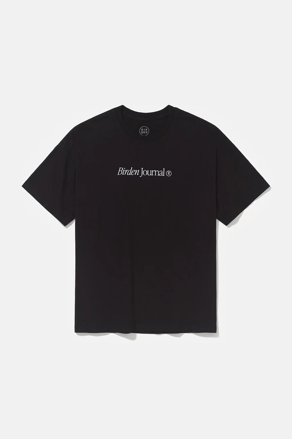 Camiseta Boxy Birden Journal Black