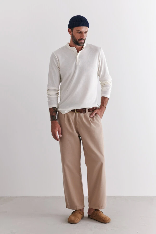 Camiseta Henley Manga Longa Off x Muli