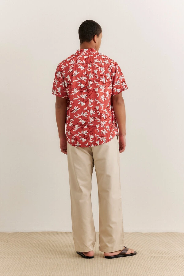 Camisa Flower Sky Red