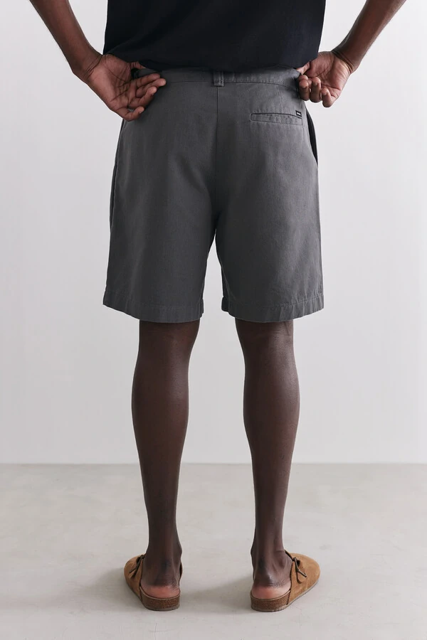 Walkshort Alfaiataria Classy Cotton Grey