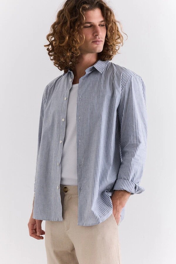 Camisa Manga Longa Oxford Azure Line