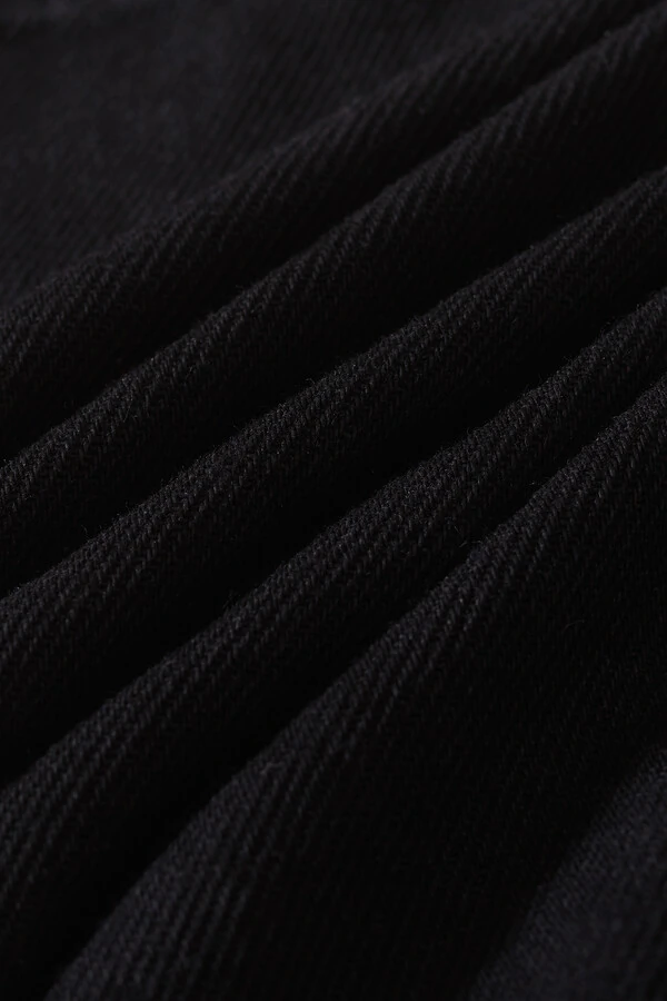 Walkshort Jeans Wide Stonewashed Black