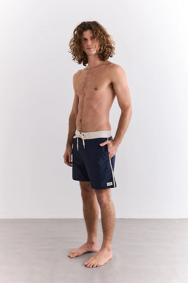 Boardshort Techno Peach Navy