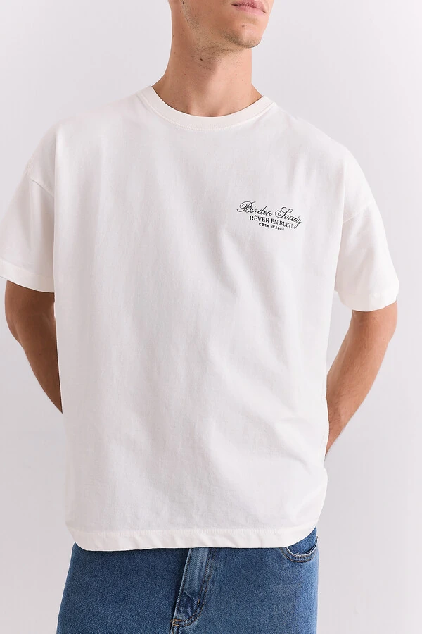 Camiseta Boxy Rêver En Bleu