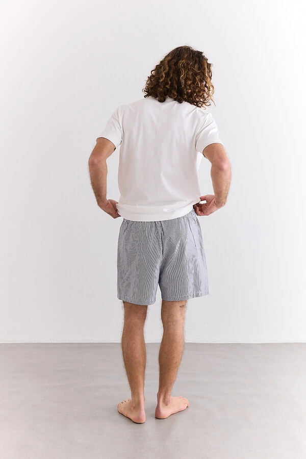 Shorts Boxer Stripes Deep Blue