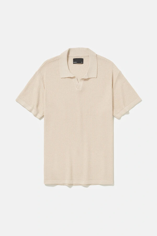 Polo Tricot Waffle Sand