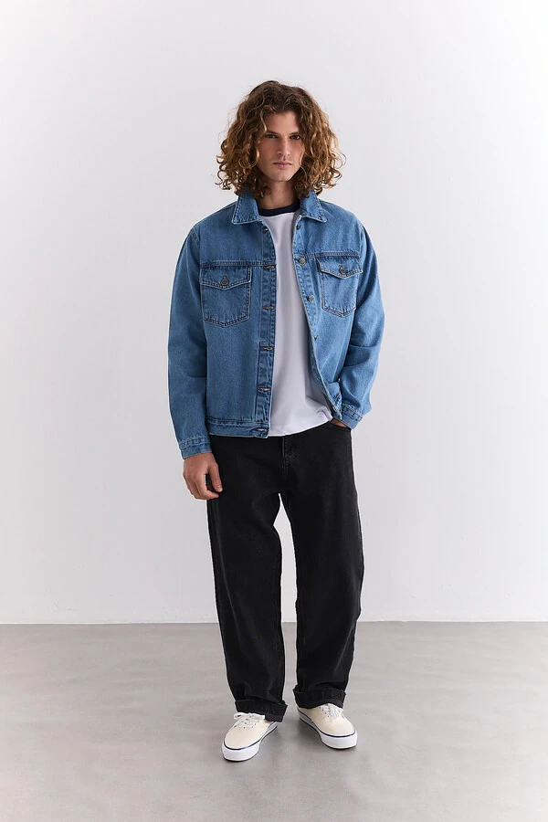 Jaqueta Jeans Trucker Sky