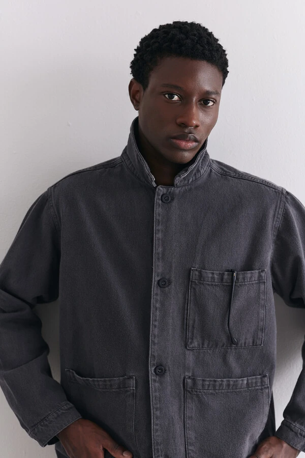 Jaqueta Worker Washed Grey