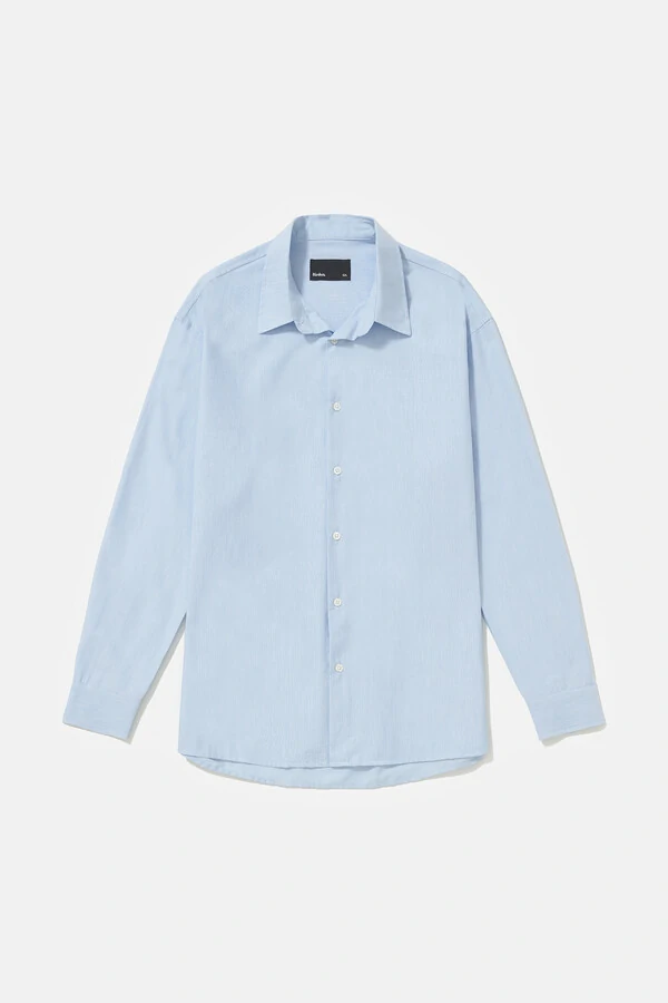 Camisa Manga Longa Oxford Ciel