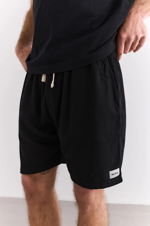 Shorts Linen Black