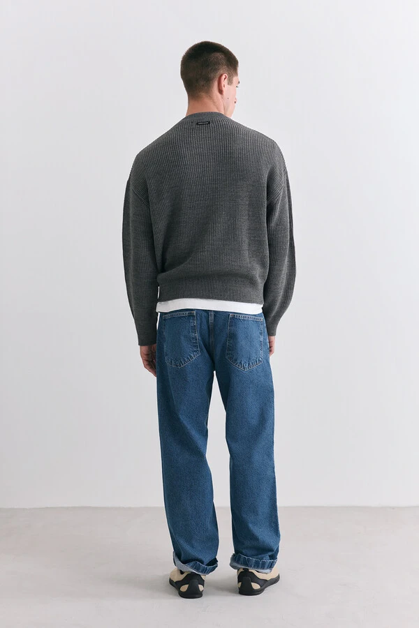 Tricot Boxy Grey Melange