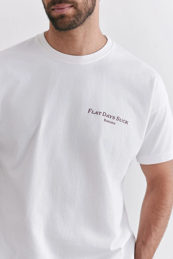 Camiseta Boxy Flat Days Off-White
