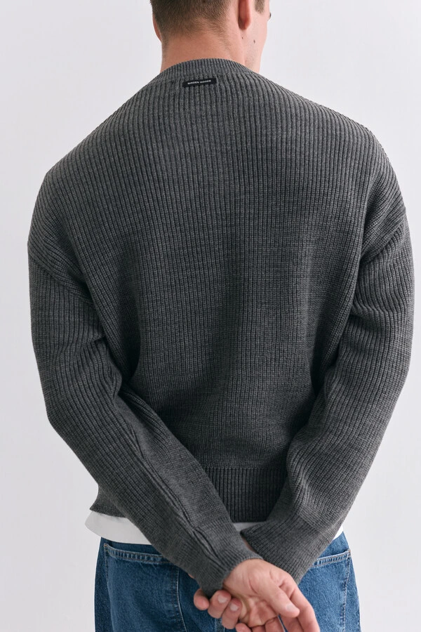 Tricot Boxy Grey Melange