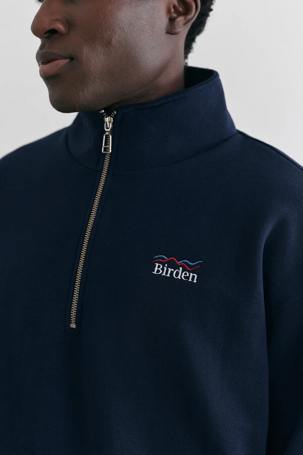 Moletom Quarter Zip Peaks Navy