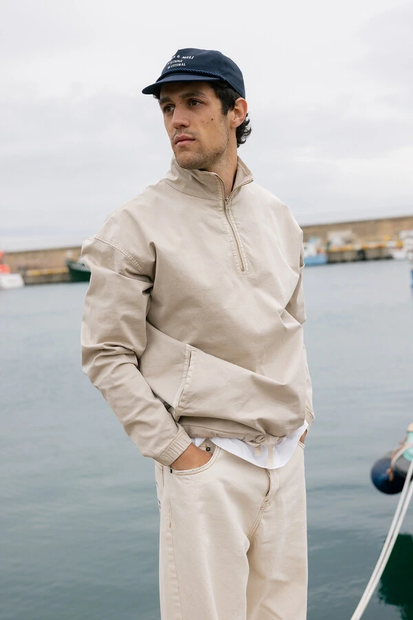 Jaqueta Quarter Zip Stoned Sand x Muli