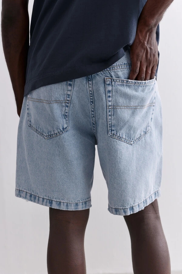 Walkshort Jeans Wide Stonewashed Cloudy