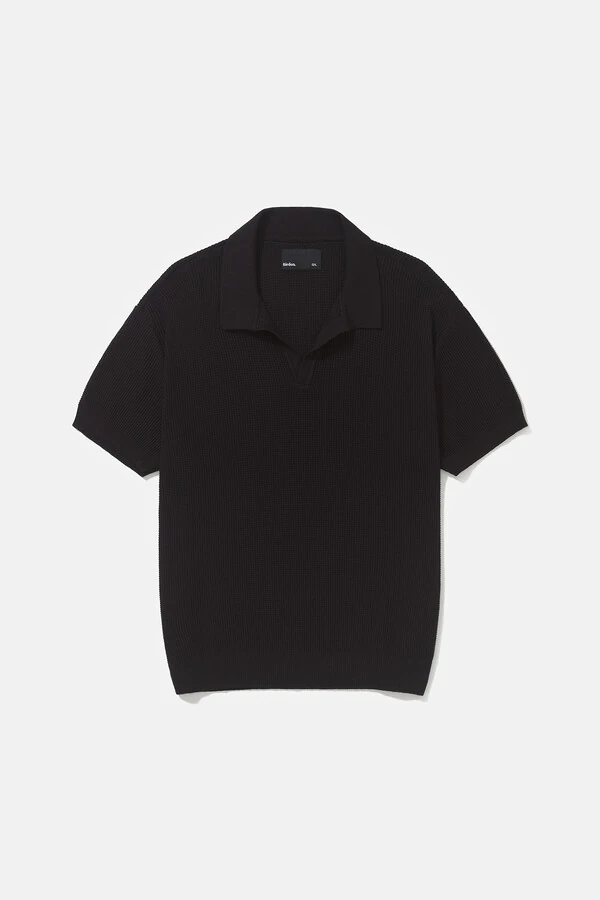 Polo Tricot Waffle Black
