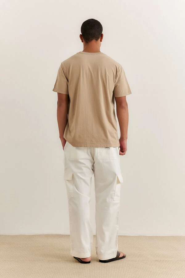 Camiseta Scribble Beige