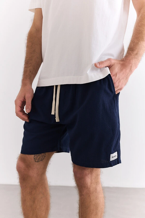 Shorts Linen Navy