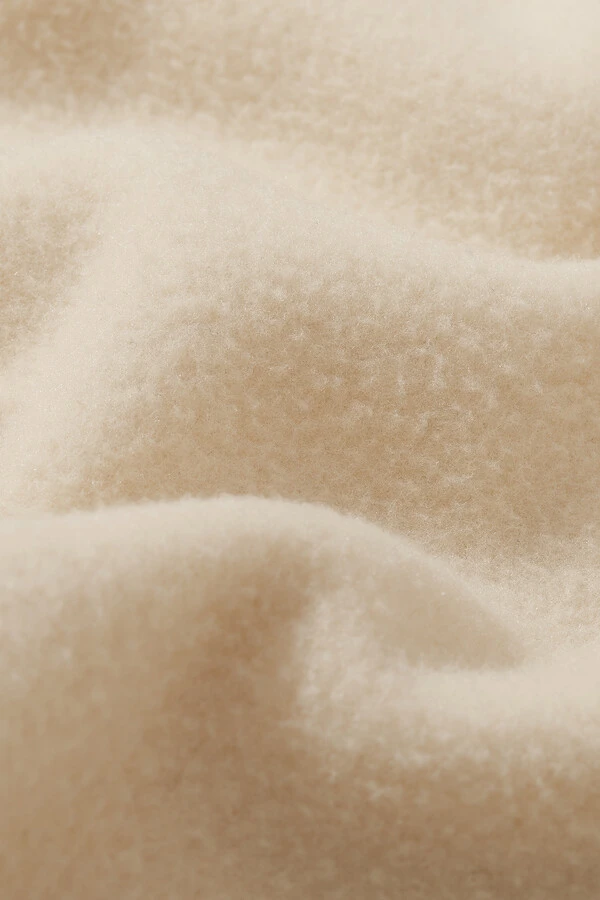 Jaqueta Fleece Zip Ecru Bound
