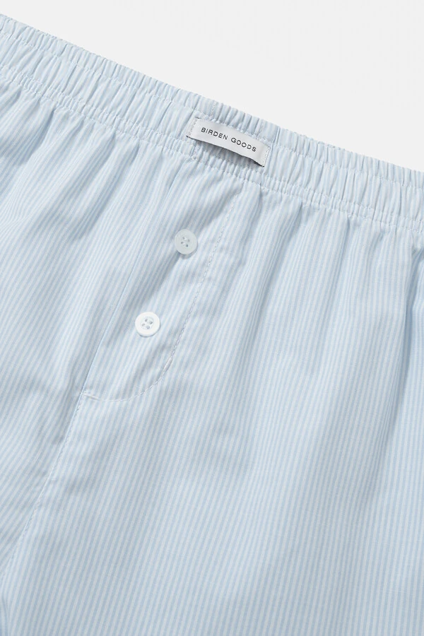 Shorts Boxer Stripes Light Blue