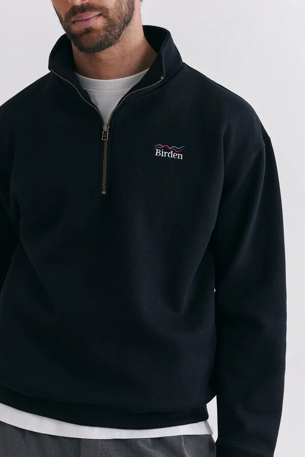 Moletom Quarter Zip Peaks Black
