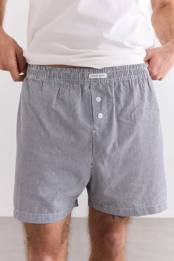 Shorts Boxer Stripes Deep Blue