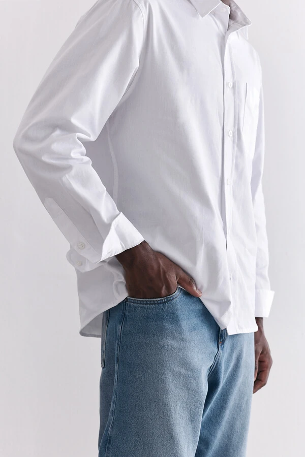 Camisa Manga Longa Oxford White