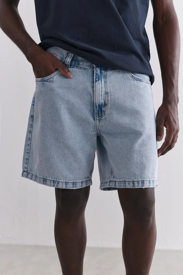 Walkshort Jeans Wide Stonewashed Cloudy