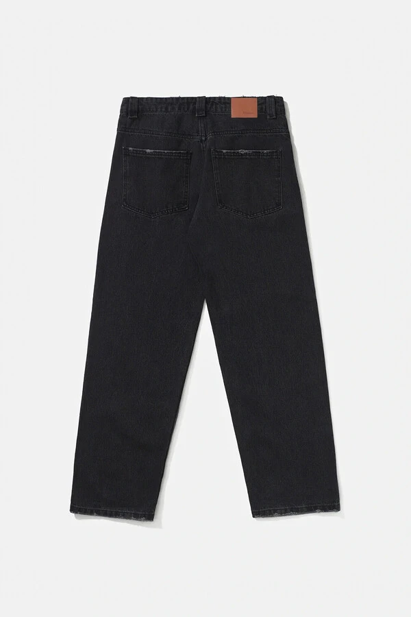 Calça Jeans Wide Stonewashed Black