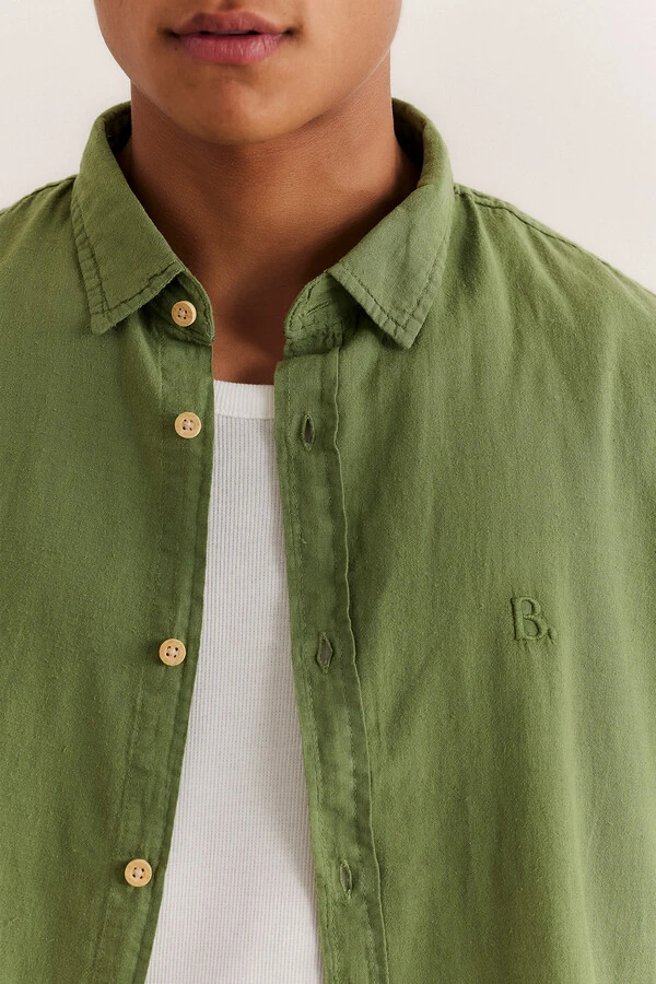 Camisa Linen Olive