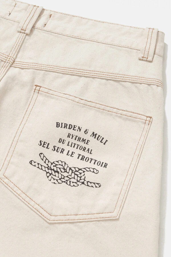 Calça Wide Twill Natural x Muli