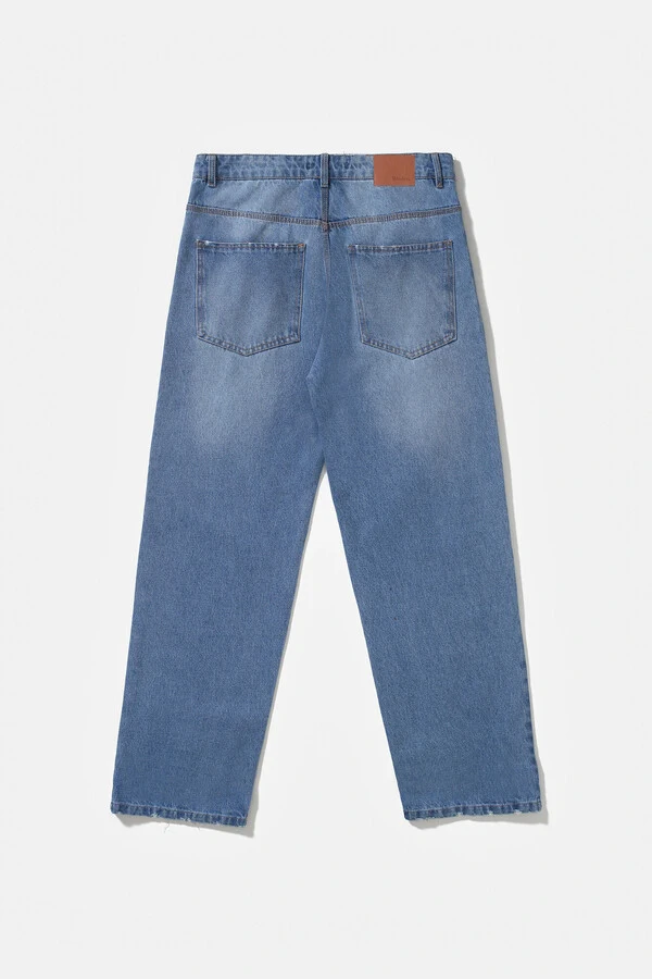 Calça Jeans Wide Fades Blue