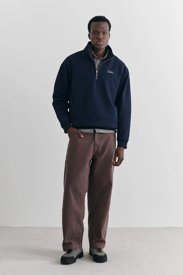 Moletom Quarter Zip Peaks Navy