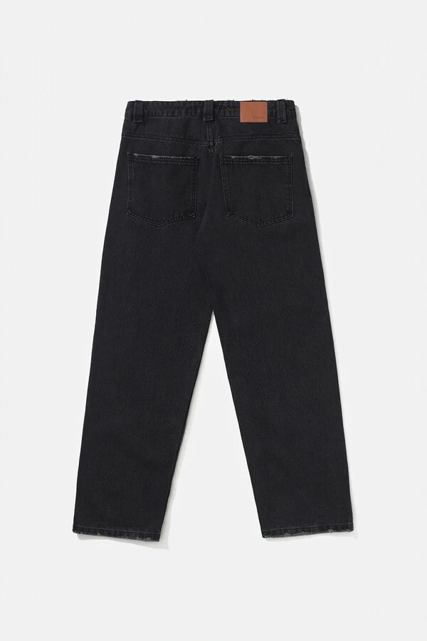 Calça Jeans Wide Stonewashed Black