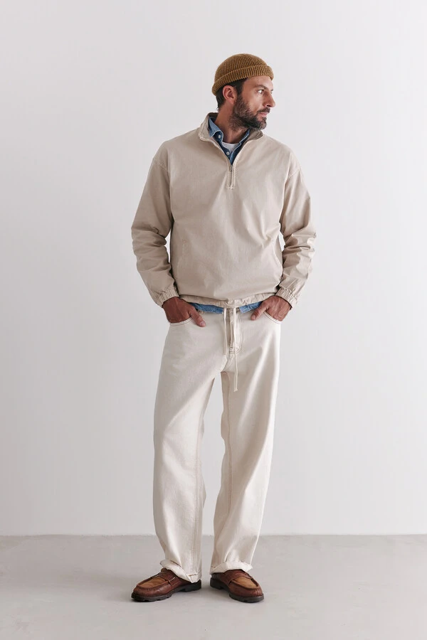 Jaqueta Quarter Zip Stoned Sand x Muli