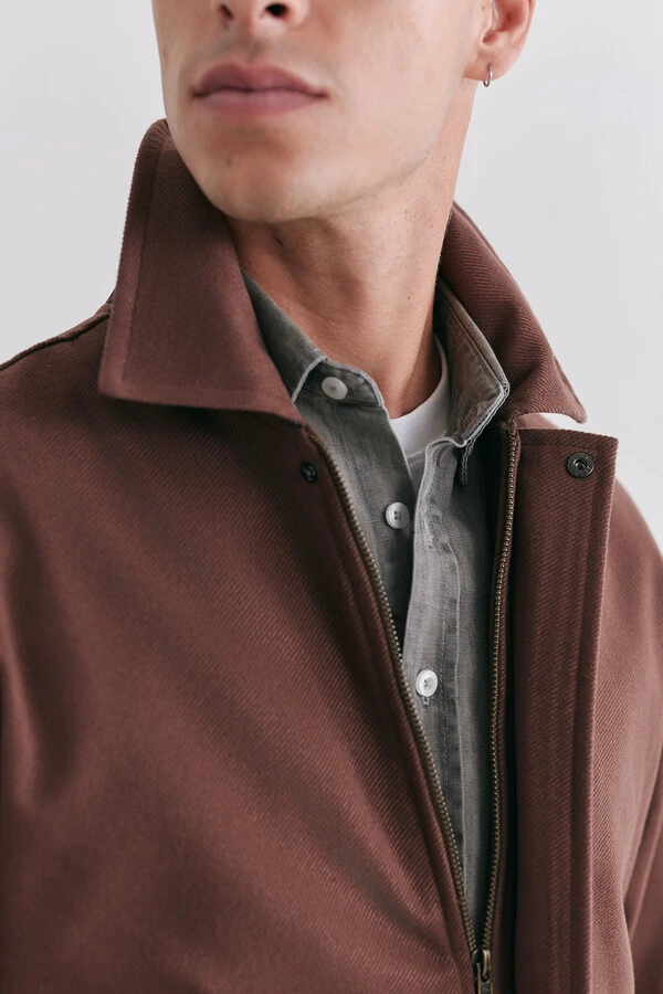 Jaqueta Harbor Wool Cognac